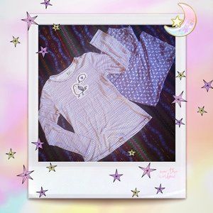 Lavender White Tweet-Heart Bird Pajama